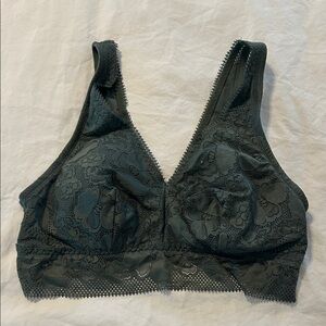 Aerie Lace Bralette in Forest Green